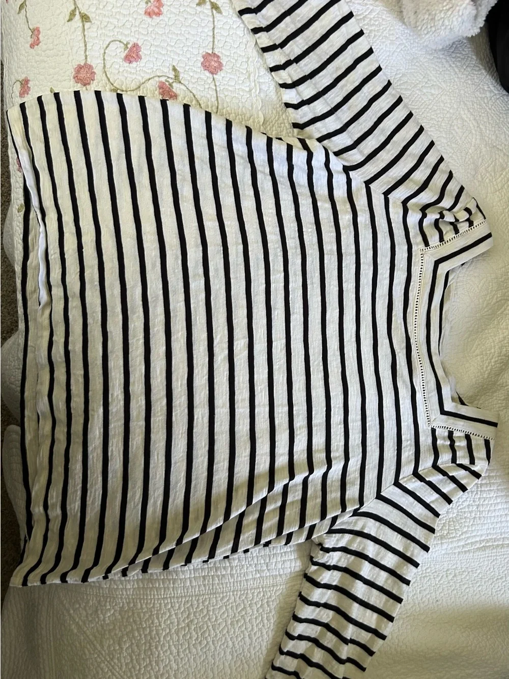 Striped 3/4 sleeve top